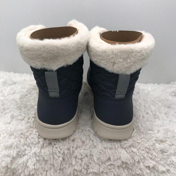 Ryka Boots Women 6.5M US Snow Bound Blueink‎ Black/White Canvas Water Repellent - Picture 5 of 8